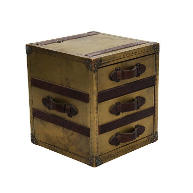 Hopp 52cm W Solid Wood Bedside Table, Yellow