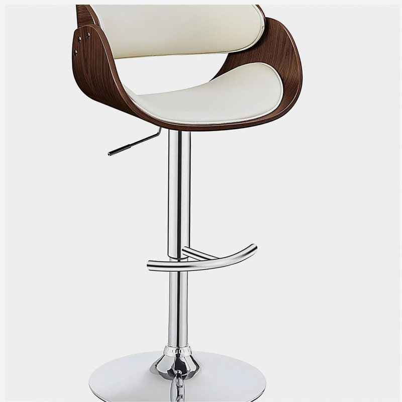 Ecru and Adjustable Bar Stool