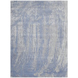 Hand Woven Silk and Wool Abstract Area Rug