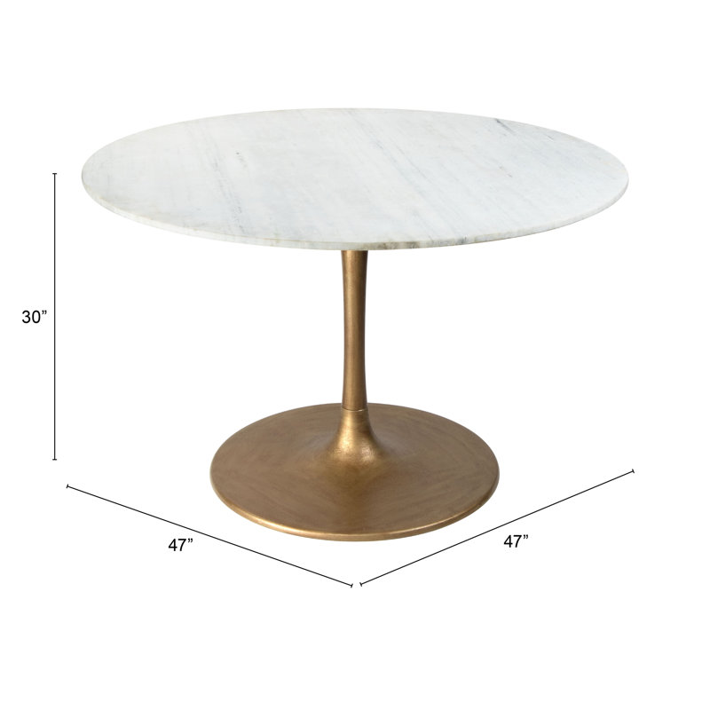 Round Marble Top Dining Table - Elegant & Modern