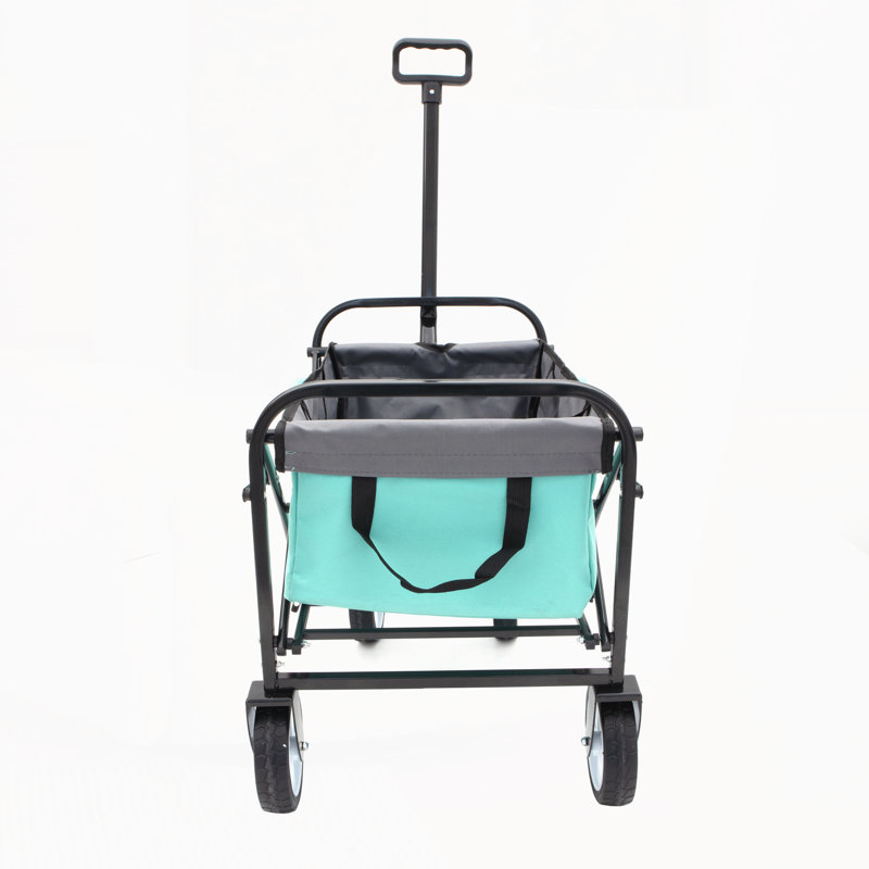 Chariot pliable à roulettes pliable avec roues, Vert