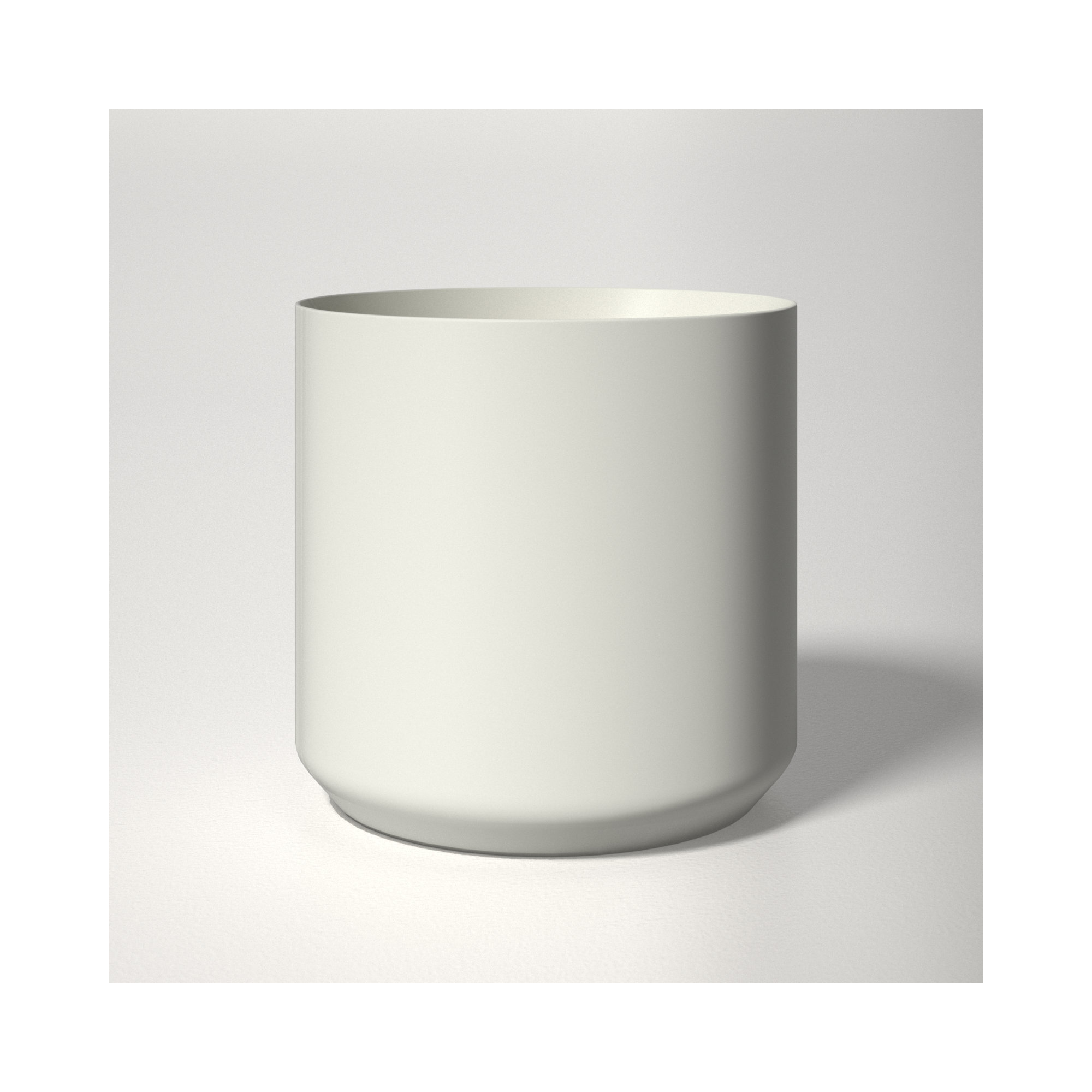 Parsons Handmade Ceramic Pot Planter, White, 11.75" H x 12" W x 12" D
