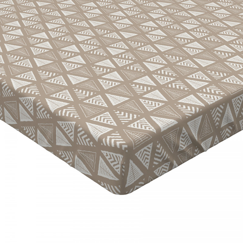 Microfiber Geometric Fitted Sheet, Twin XL Fitted Sheet