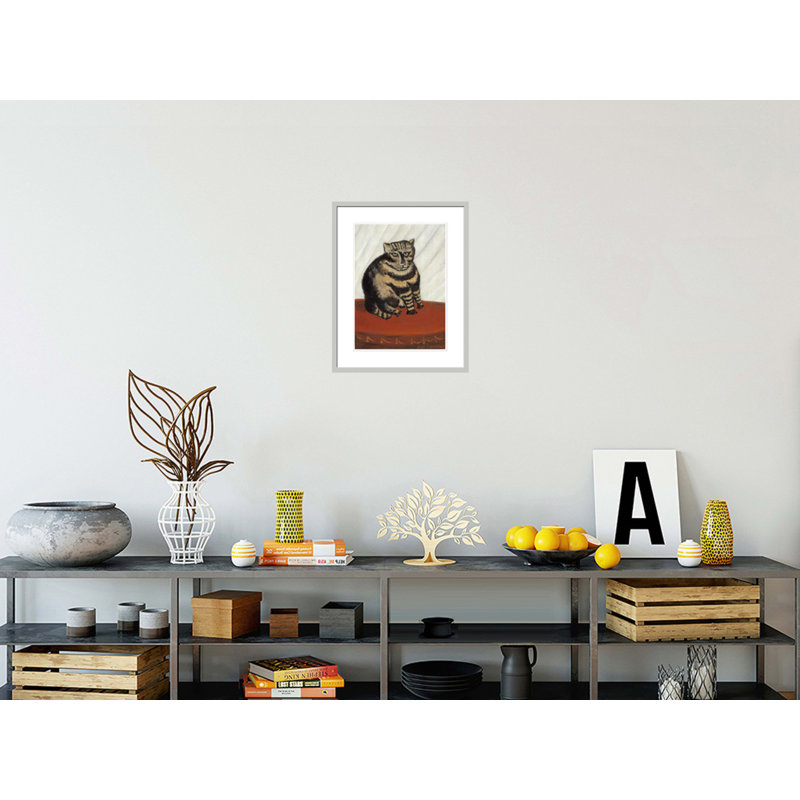 «The Tabby» par Henri Rousseau, impression giclée sur cadre, H 21,75 po x l 17,3 po