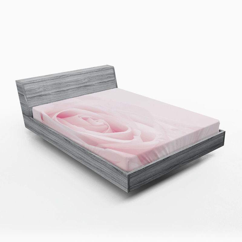 Ensemble de 2 draps-housse Ambesonne Rose, Drap-housse de taille double