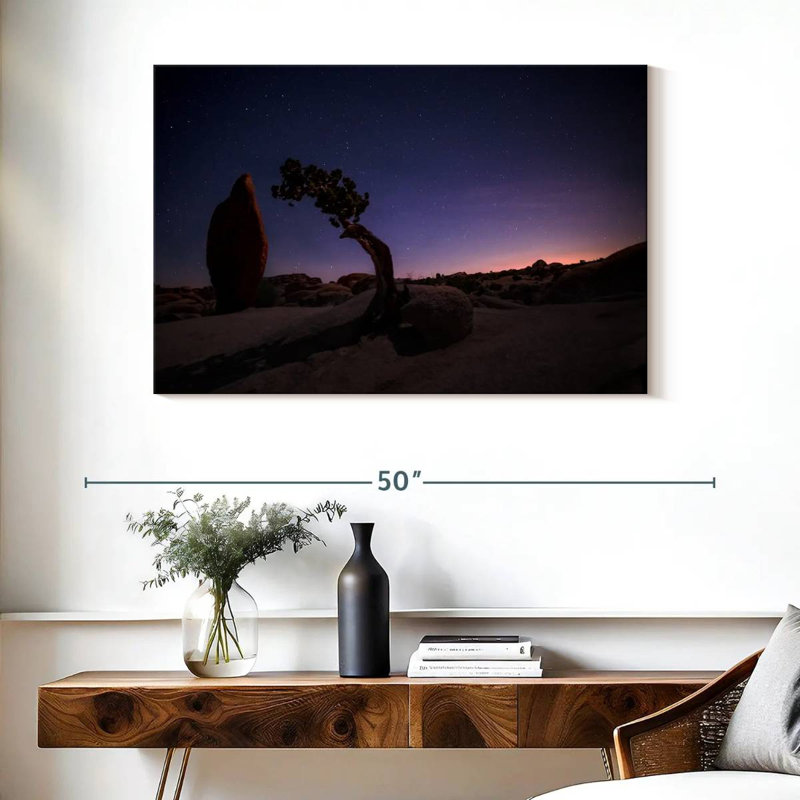 Nicci Joshua Tree, paysage nocturne, H 26 po x l 39 po