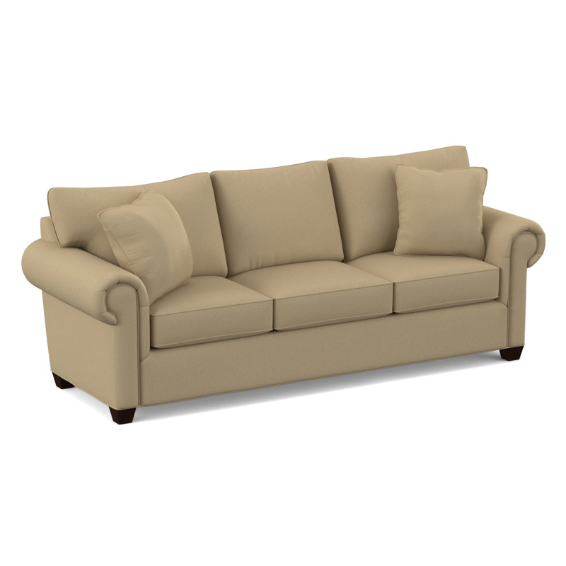 Grace 86" Round Arm Sofa with Reversible Cushions, Antic Sahara