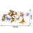 Handmade Decorative Metal Wall Accessory, 41.3 x 3.1 x 22.4 inches | 100% Metal Construction, Thickness: 0.03 inches | Unique Hand-Painted Design, Adds Character & Style to Any Space, Ideal for Home or Office Decor