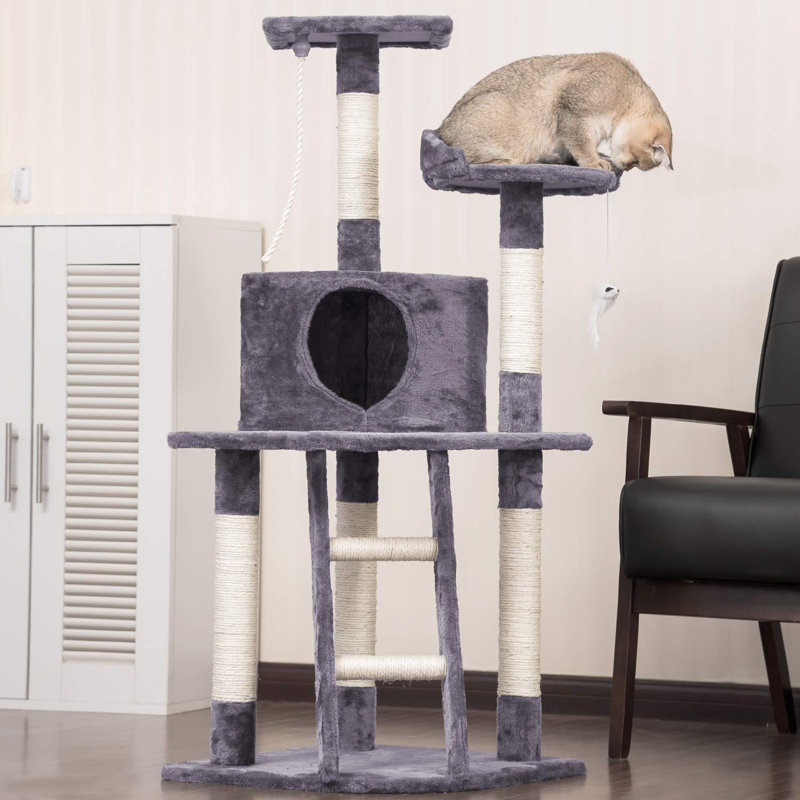 130 cm H Cat Tree / Condo, Grey