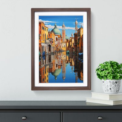 Venice Hard Edge Painting Art - Framed Print