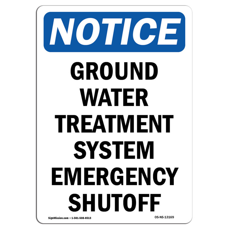 Ground Water Treatment System Sign