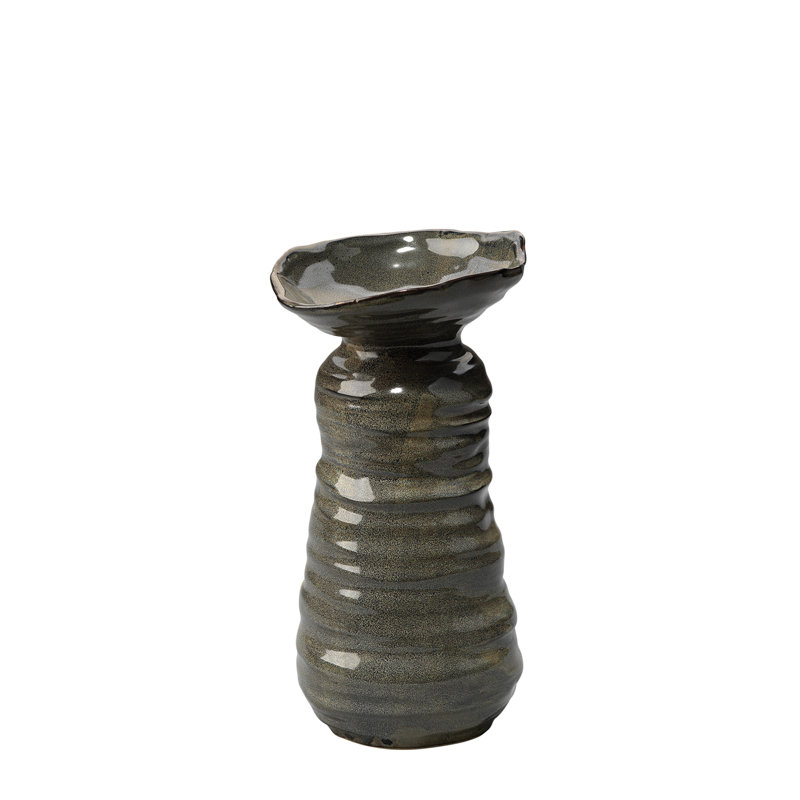 Vase de table Marine, Crème perle, H 12 po x l 5,5 po x P 5,5 po