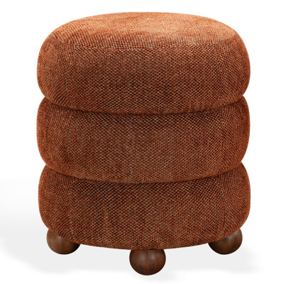 Dalisha 17" Velvet Round Ottoman