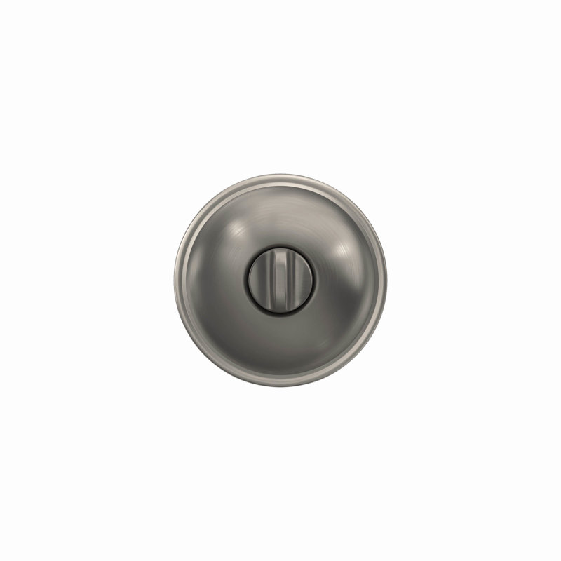 Stratus Knob Bed and Bath Lock, Satin Nickel