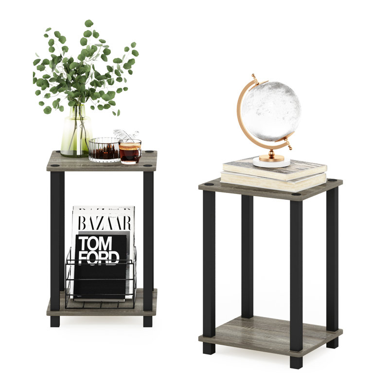 Krenselewski Simplistic Small Side Tables 2 Pieces Set, French Oak
