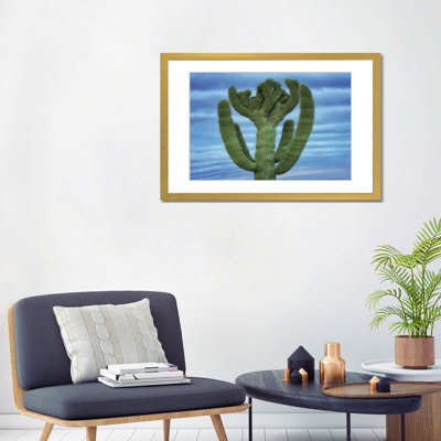 Crêté Saguaro II - reproduction d'art murale - papier d'art encadré