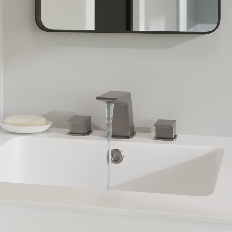 Robinet pour salle de bain Carré, Nickel brossé