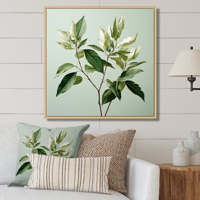 " Fresh Mint Minimalism Leaves Serenity "