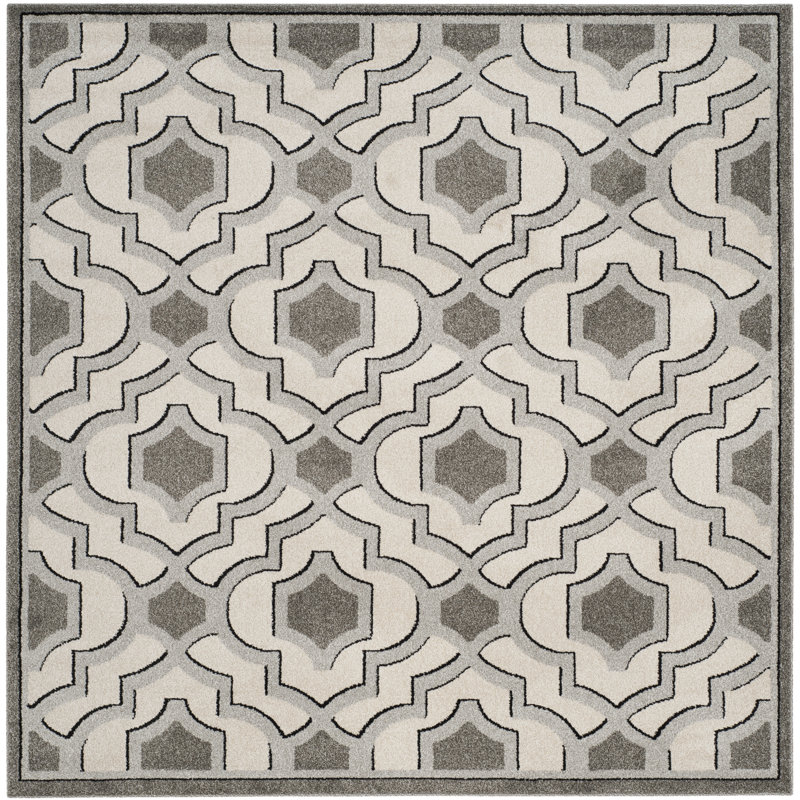 Tapis ivoire / gris Ammundsen, Carré 7 pi