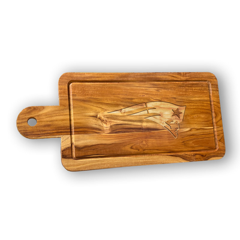 New England Patriots Lasered Engraved Team Rectangle Cutting Board, New England Patriots