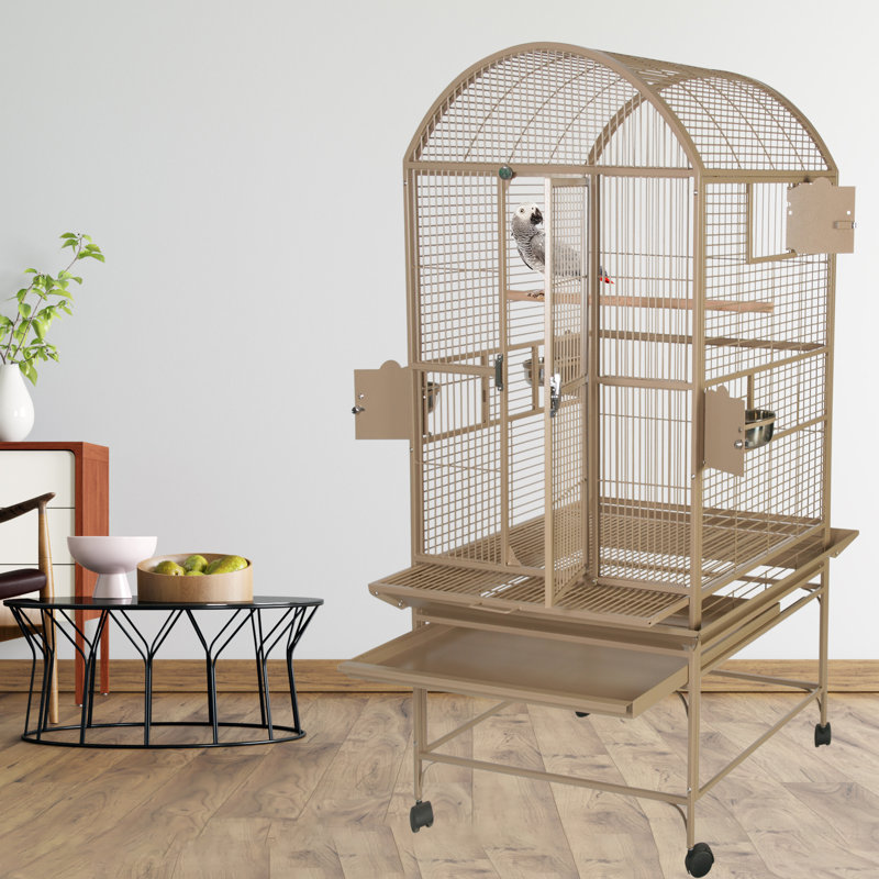 Grande cage dôme en grès par A&E, 63" H x 32" L x 23" W, Grès