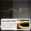 Lumière DEL moderne et minimaliste à lignes ondulées, réglable en 3 couleurs, corps en cuivre-129234530-129234534