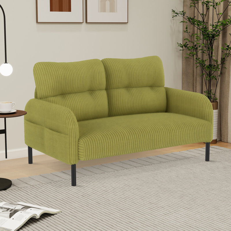 Causeuse en tissu 47 po, Vert olive