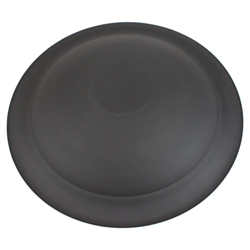 Foyer de remplacement rond en acier au fini noir Cimino - 39 po, H 6 po x l 39 po x P 39 po