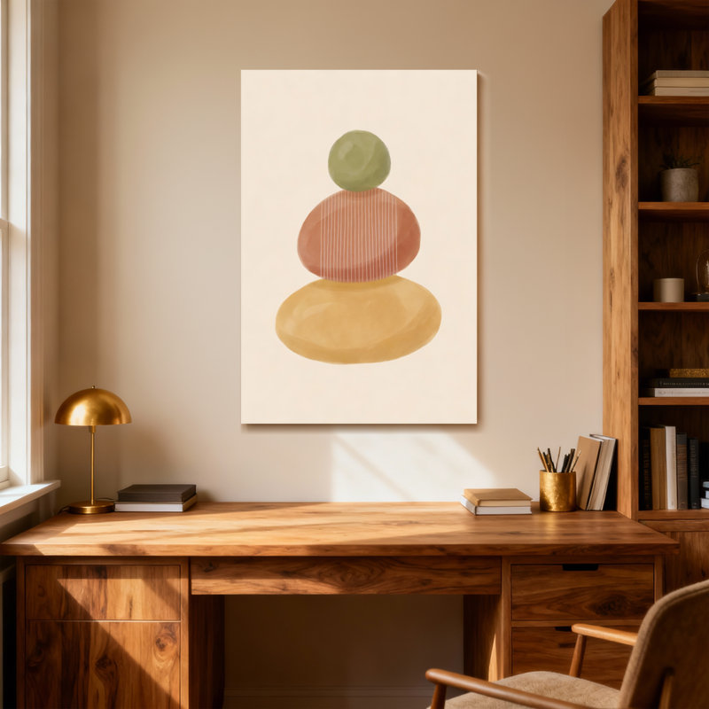 Abstract Stacked Stones Abstract Art Print