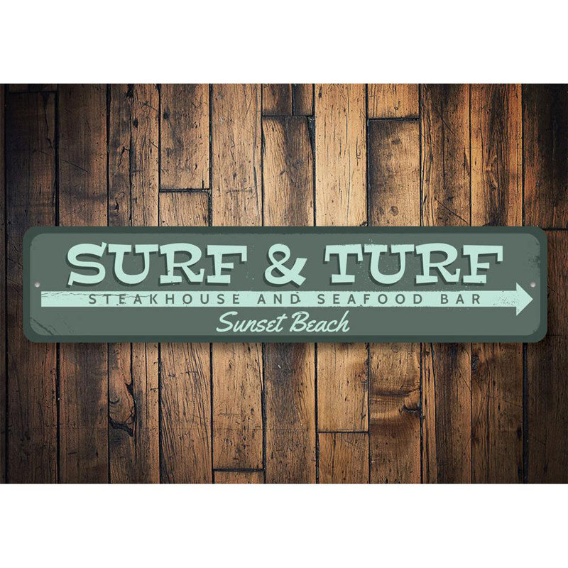 Panneau en aluminium Surf & Turf, H 6 po x l 24 po x P 0,06 po