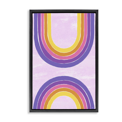 Toile flottante mauve avec arc-en-ciel, par Martina Pavlova