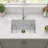 Durable Fireclay Rectangular Single Bowl Kitchen Sink with Deep Basin and Dual Mount Installation Options