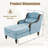 Oversized Chaise Lounge Chair with Wide Seat, Upholstered Sleeper Armchair with Storage Pockets, High Back Reading Sofa for Living Room and Bedroom-147622339