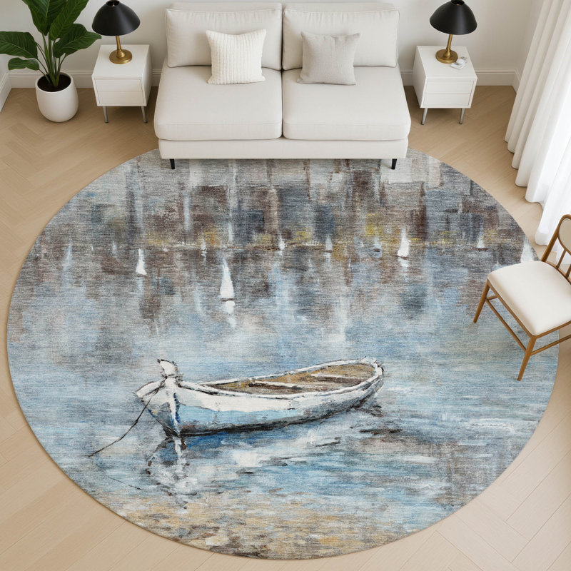 Tapis de qualité supérieure lavable à la machine Mayfield AMF2056, Bleu, 1 pi 8 po x 2 pi 6 po