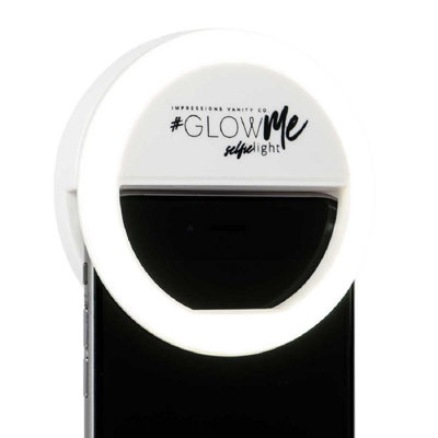 GlowMe 1.0 LED Selfie Ring Light for Smart Phones, Round LED Lights with Compact Mirror
