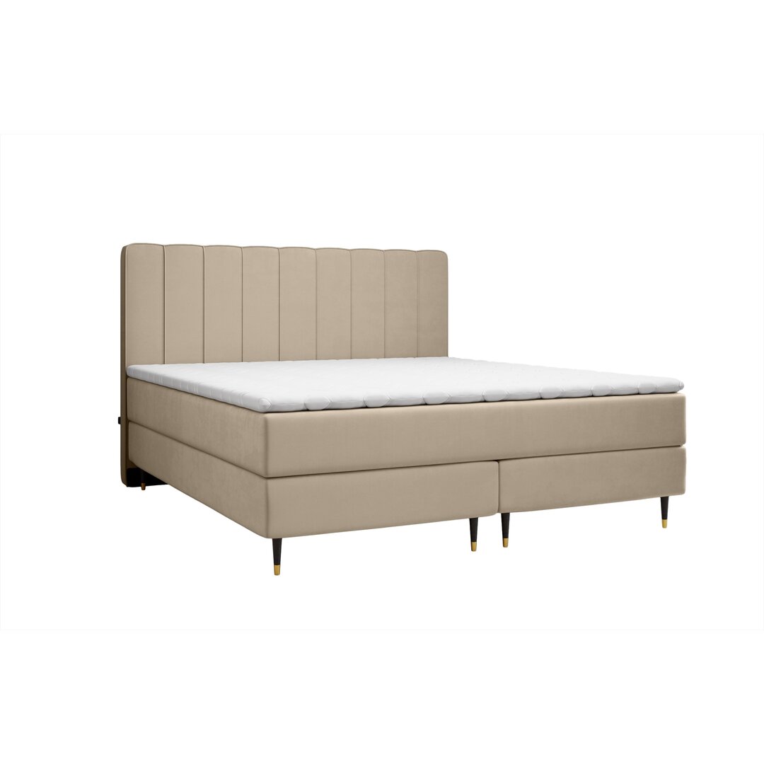 Boxspringbett Hollaway mit Topper und Bettkasten