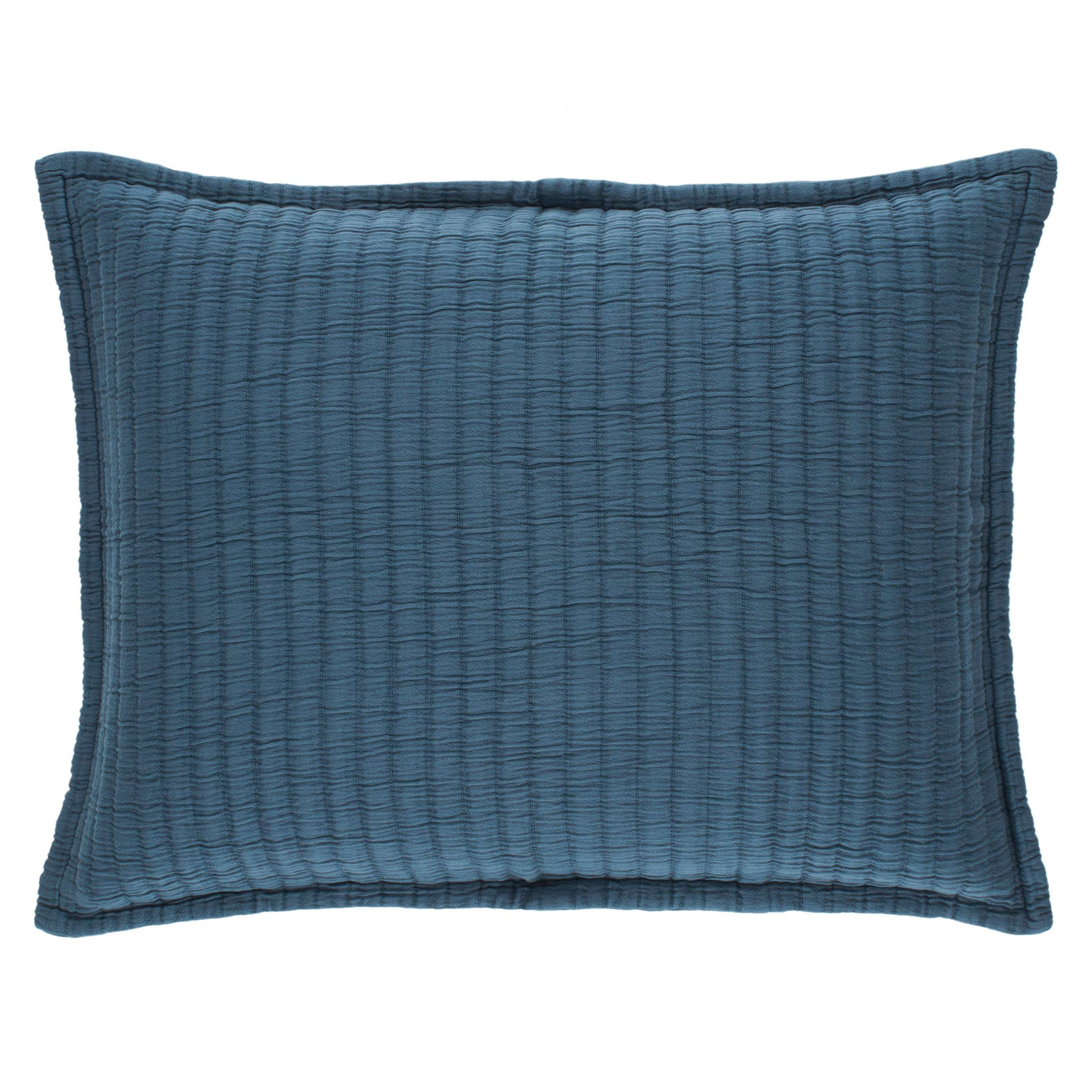 Boyfriend Cotton Shams, Standard, Aegean