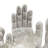 Set Of 2 6X6x9" Accepting Hands Accent Cement Hand Decor
