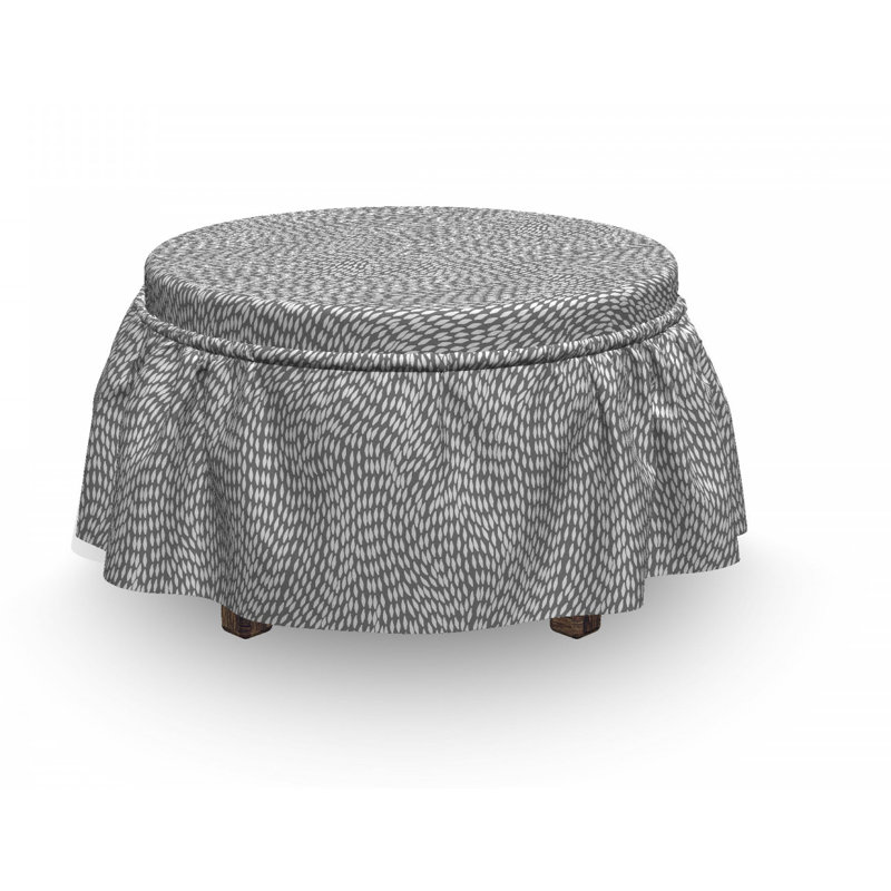 Housse pour repose-pieds abstrait de mer moderne