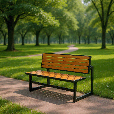Ashton Steel Outdoor Bench