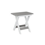 Berlin Gardens Regular Top With White Base Folding End Table