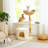38" Modern Wooden White Cat Tree