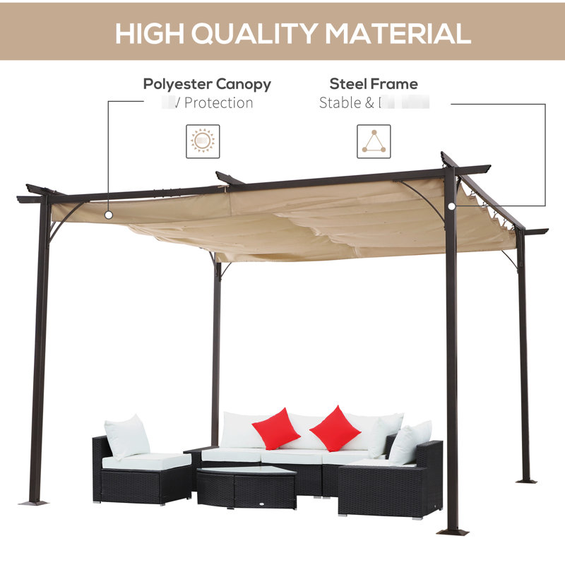 Abat-jour de terrasse en métal 11,5 'X Pergola
