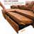 Modern L-Shaped Sleeper Sectional Sofa with Reversible Chaise, Tufted Faux Leather Convertible Sofa Bed, Hidden Storage Seat, Deep Seat Couch with Solid Wood Frame & 2 Pillows-1601586231