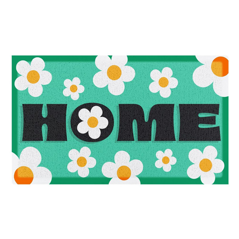 Non-Slip Floral Doormat