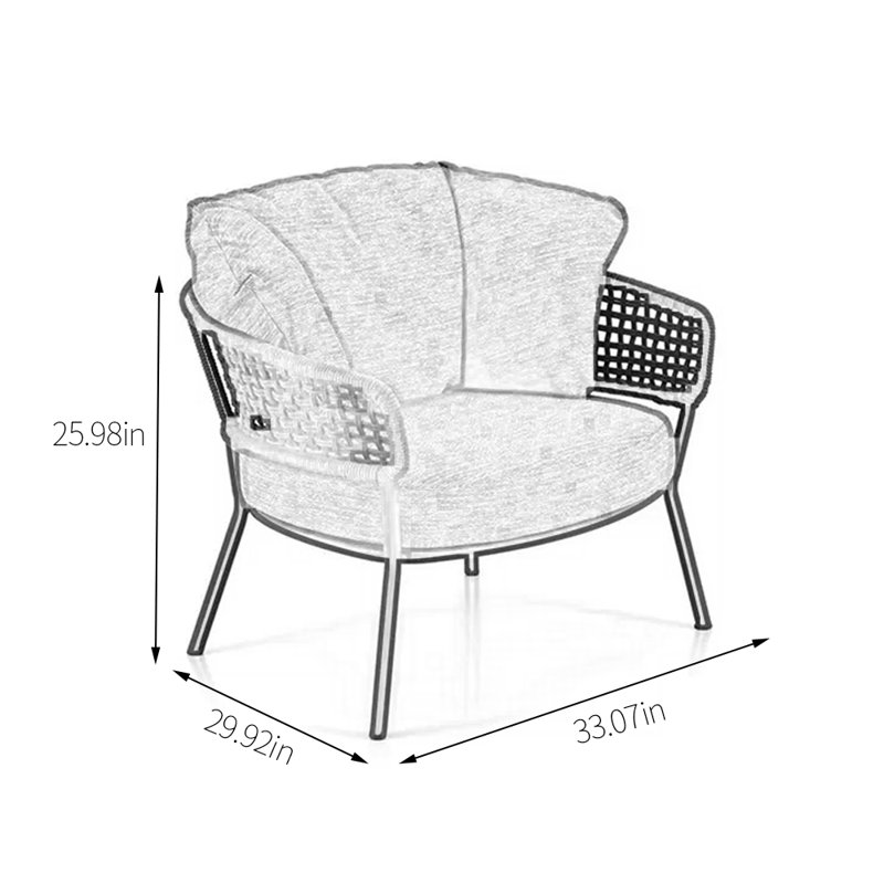 Aoibhi patio lounge chair, Gray, Black