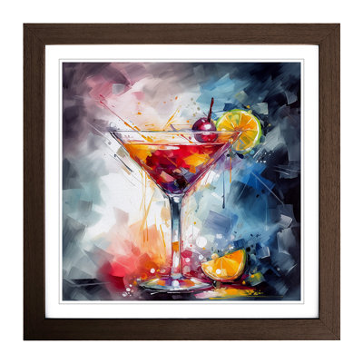 Cocktail Abstract Art - Framed Print
