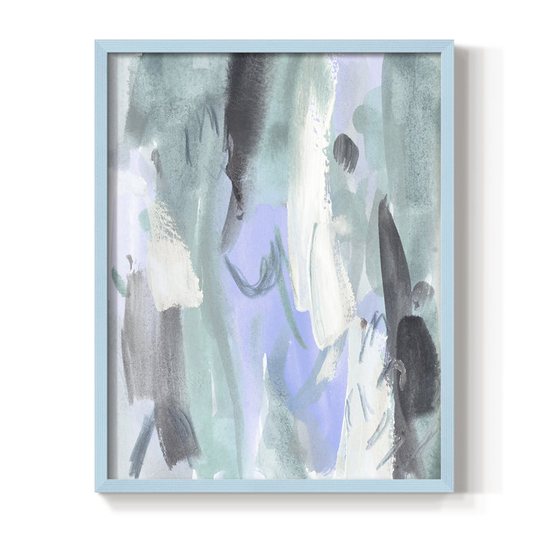 Impression encadrée Ocean Crush IV - bois massif, Bleu, H 21 po x l 17 po