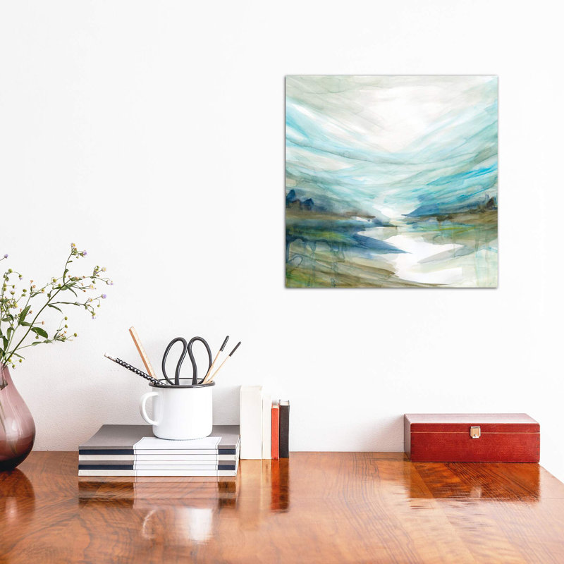 Soft River Reflection by Carol Robinson - Wrapped Canvas Painting, 45.72 cm H x 45.72 cm W x 3.175 cm D