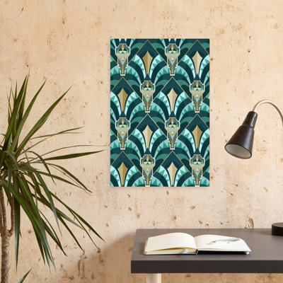 Modern Artdeco Architecture Arches Emerald Seamless Pattern Abstract Bold Classic Architecture Wall Art